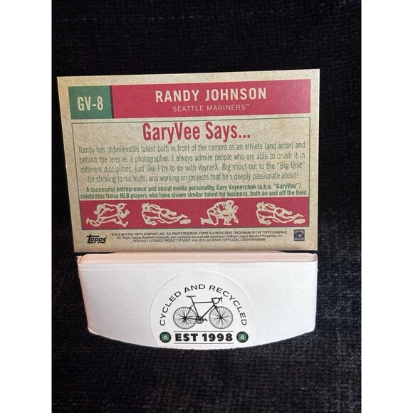 Gary Vaynerchuk Vee Signed 2019 Topps w/ Randy Johnson Auto With Photo Included - Picture 4 of 5